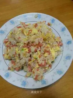 Ham eggs for rice