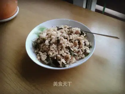 Tea and egg fried rice