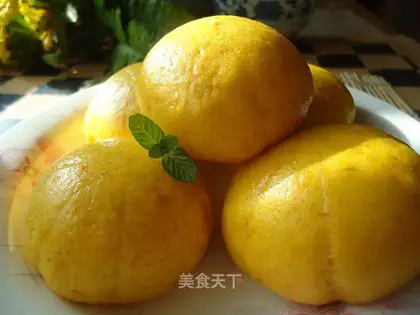 Handmade pumpkin buns