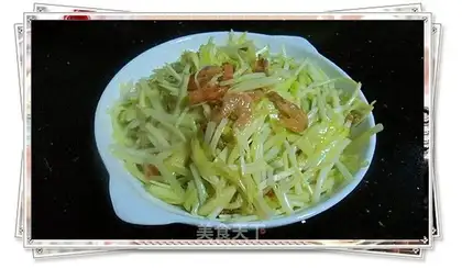 stir-fried shrimps with leeks