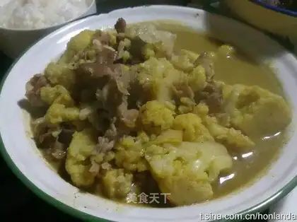 Curry cauliflower fat sheep