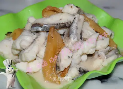 stir-fried sea eel with preserved vegetables