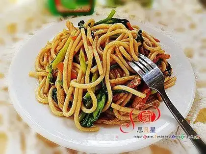 stir-fried cinnamon powder with shredded pork