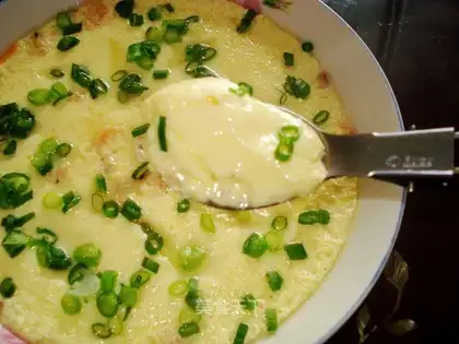 Steamed eggs with dried shrimp