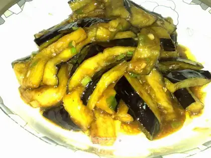 Home-cooked eggplant