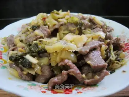 stir-fried beef with pickled cabbage