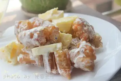 Pineapple and shrimp
