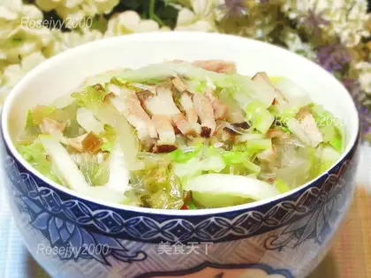 Salted ham soup