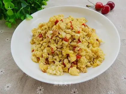 White fried eggs