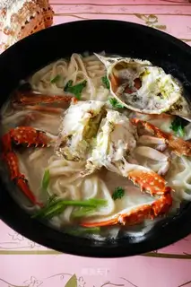 White crab hanging