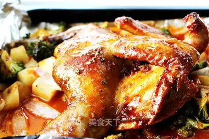 Chicken with cinnamon gravy
