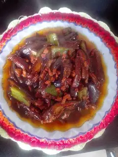 Meat sauce and eggplant