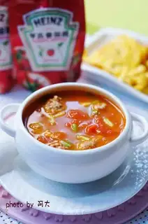 Tomato meatball soup