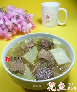 Beef bologna fan soup