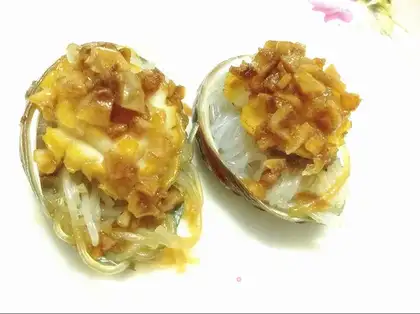Garlic fan abalone