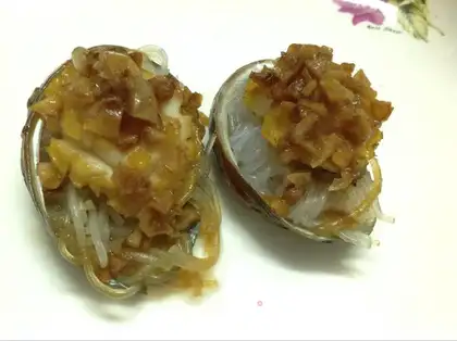 Garlic fan abalone