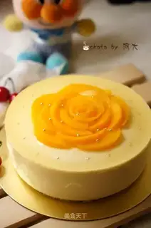 Peach mousse cake