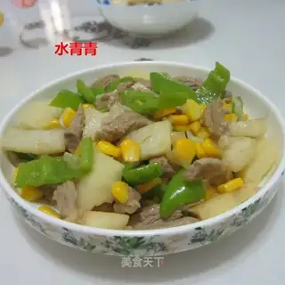 Potato corn fried meat