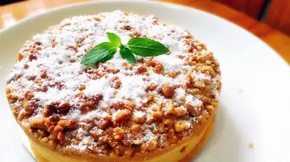Coffee almond snowcake
