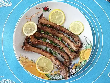 Black pepper garlic pork chops