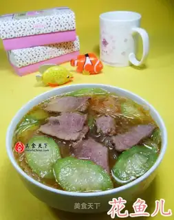 Smelt beef fan soup