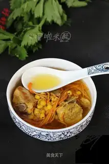 Worms and mushroom ribs soup