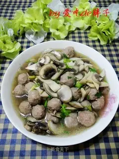 Twin mushroom meatballs