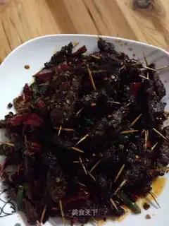 Toothpick beef