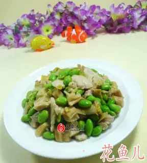 Five bouquets of lamb tails and fried beans