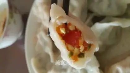Tomato egg dumplings