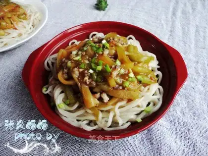 The meat and eggplant