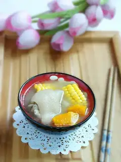 Pumpkin corn hoof soup