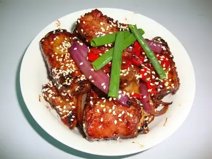 Fork saline ribs