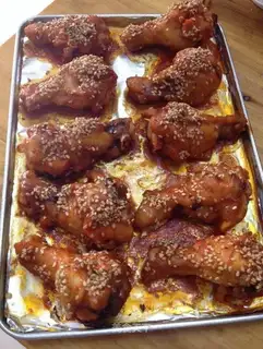 Honey roasted chicken legs