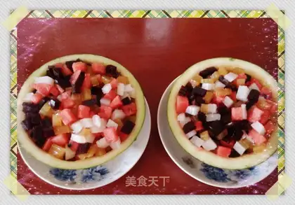 It's a colorful watermelon cup