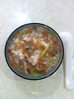 Chicken mushroom congee