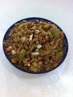 Soup pork and eggplant