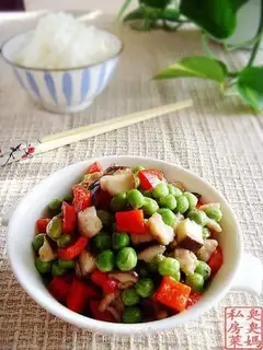 stir-fried peas