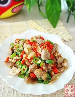 Crispy and spicy chicken gizzards