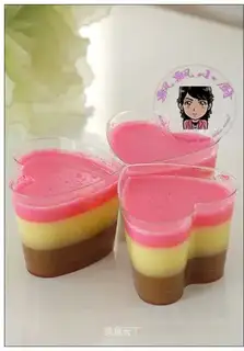 three-color pudding