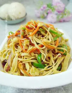 Stir fry dried shredded
