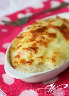grilled rice with cheese and seafood
