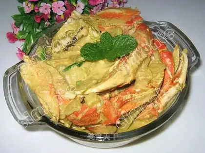 Coconut curry crab