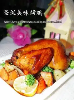 Delicious Christmas roast chicken