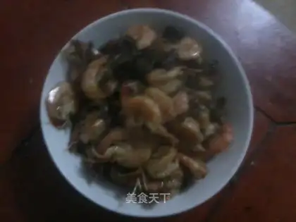stir-fried shrimp with dried vegetables
