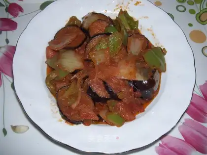 stir-fried eggplant in tomato sauce