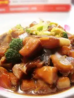 Roasted eggplant with broccoli