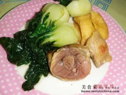 cured duck mixed brocade pot
