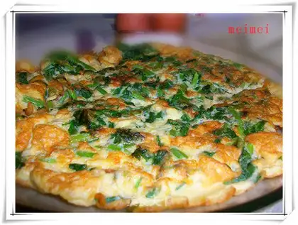 Scrambled eggs with celery