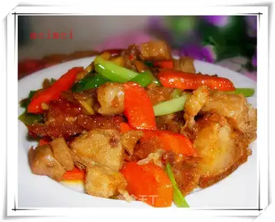 stir-fried pork with radish